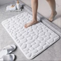 Pikkukuva 5 / 5: One Piece Tummanpunainen Flanelli Koti Kivinen Lattiamatto 40x60cm Absorbe