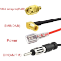 Miniatyrbilde 4 av 5: Dab FM-antenne Digital Radioantenne FM/AM Combo SMB/SMA Hann til