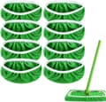8 st mikrofibermoppar (gröna), moppbyte, tvättbara återanvändbara chenillekuddar, torr och våt dubbelanvändning, korallfleecemopp