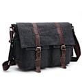 Miniatyrbild 1 av 5: Herr Canvas Axelväska(Svart) Messenger Bag Canvas Väska Axelväska Datorväska Messenger Bag Retro Singel Axelväska