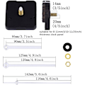 Miniatyrbild 2 av 5: Vit, tyst klockrörelse, 11/25 tum maximal tjockleksdiameter,