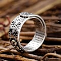 Miniatyrbild 3 av 4: 2 st Feng Shui Pixiu Mani Mantra skydd rikedom ring amulett rikedom Lucky Open