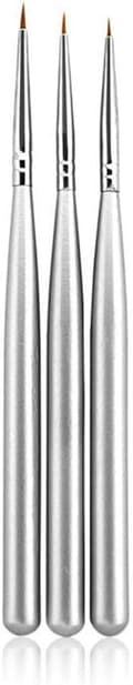 3-delad nagelborste set nagelkonst dekorationskit professionell design