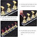 Miniatyrbild 3 av 5: (Guld) 2 st Akryl Nagel Display Set Fingertip Practice Stand Mag