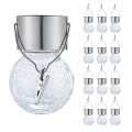 Miniatyrbillede 1 af 6: 10-pak Hængende Solcellelamper Udendørs, Dekorative Revnet Glas B
