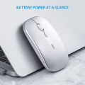 Miniatyrbillede 3 af 5: Bluetooth-mus, tredobbelt tilstand, genopladelig, lydløs Bluetooth-trådløs