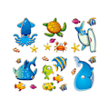 Miniatyrbillede 1 af 5: Anti-Slip Badekar Stickers 6 stk Ocean Elementer Bruse Cartoon Stickers Badekar og Badeværelse Stickers til Baby Børn Familie