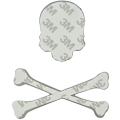 Miniatyrbillede 4 af 5: 2 stk. (sort) Cool personlighed 3D metal kranie skelet død C