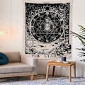 Pikkukuva 2 / 5: (150x200cm) Tarot Tähti Seinävaate Horoskooppi Seinävaate Astrologia Seinävaate Meditaatio Seinävaate Keskiaikainen Tarot Sisustus
