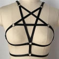 Miniatyrbilde 2 av 5: 2 stk Sexy Kvinne Sele Halter Pentagram Kropp Sele BH Bur