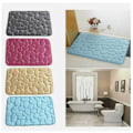 Pikkukuva 2 / 5: One Piece Tummanpunainen Flanelli Koti Kivinen Lattiamatto 40x60cm Absorbe