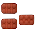 Miniatyrbillede 1 af 5: 3 stk. bageform 6 stk. rund kiks hvid gel