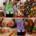 Miniatyrbillede 5 af 5: 3D Illusion LED Robot Natlampe, 7 Farve Gradient Touch Switch