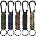 Pikkukuva 1 / 5: 5 kappaleen paracord-avaimenperä karabiinihakasella, punottu avaimennauha