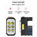 Miniatyrbillede 5 af 5: Kraftig lys lommelygte sol opladelig USB felt super b