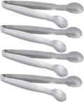 4-pack Mini rostfria sockerklämmor 4 tum förtjockningsmatklämma