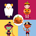 Miniatyrbillede 4 af 7: 4-pak Halloween Dekorationer til Indendørs og Udendørs - Græskar Pop Fidget