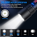 Pikkukuva 2 / 5: 3000 Lumenin ladattava LED-taskulamppu, zoomaava taskulamppu, Wat