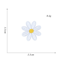 Pikkukuva 3 / 5: Silitys- ja ommeltavat Daisy-kukka-lappuset, 24 kpl, luovia Daisy-kukka-tarroja delica-tuotteille