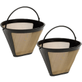 Miniatyrbillede 1 af 5: 2 stk. Permanent kaffefilter, rustfrit stålfilter, guld S