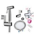 Miniatyrbillede 1 af 5: Håndholdt bidetbruser, rustfrit stål børstet nikkel spray kit, C