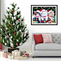 Miniatyrbild 2 av 3: (30*40cm) 5D Diamantmålningssats Jul Katt Diamantkonst för Vuxna