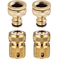 Miniatyrbilde 1 av 3: 4 stk hageslange kran kobling hurtigkobling for 1/2 tommer a