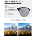 Miniatyrbillede 4 af 5: Unisex Retro Semi-Rimless Solbriller