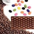 Miniatyrbillede 3 af 5: Kaffe Bønne Chokoladeform 55 Huller 3D Silikone Non-Stick Chokolade