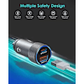 Pikkukuva 4 / 5: 20W USB C -autonlaturiadapteri 1 m:n Lightning-kaapelilla, 12V/24V D