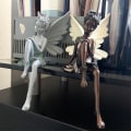Miniatyrbillede 5 af 5: Fe Figur - Fe Statue Engel Skulptur Engel Pixie Håndværk Have