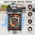 Miniatyrbillede 4 af 5: Lufttæt kaffekande, kaffebank, rustfrit stål, 1,5L opbevaring
