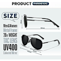 Miniatyrbillede 4 af 5: Herre Aviator Solbriller Polariseret Solbriller
