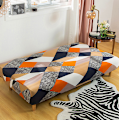 Miniatyrbillede 2 af 4: Strækbar armløs sofaovertræk, Universal armløs sofaovertræk Alle dækket folde sofa beskytter, Nem at installere og rengøre, 3 sæder Clic Clac overtræk, Box