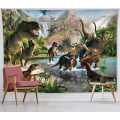 Miniatyrbild 3 av 5: Dekorativ väggbonad Dinosauriegrupp Rum - 130 x 150 cm bred