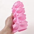 Miniatyrbillede 5 af 5: 4 stk. silikoneforme i griseform til gelé, fondant, hård slik, keto-fedtbomber, harpiks