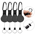 Miniatyrbillede 4 af 4: Heavy Duty Retractable Key Ring med 65cm Sort Stålwire