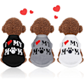 Miniatyrbillede 1 af 5: 3 stk. T-shirt til hund, hvalpeprint, åndbart tøj til kæledyr