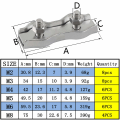 Miniatyrbild 2 av 5: M6 Duplex Clips Kabelbindare 304 Rostfritt Stål Duplex Linjeklämmor