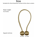 Miniatyrbillede 2 af 5: 2 stk. magnetiske gardinholdere til gardiner, gardiner, stue