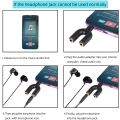 Miniatyrbilde 2 av 5: 2 stk (hvit) Hodetelefonadapter 3,5 mm Headset Mikrofonkonverter