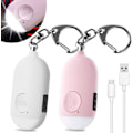 Miniatyrbillede 1 af 5: 2 stk. 130 DB personlig nødalarm (Pink&White-70*36*17mm)