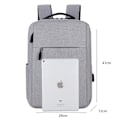 Miniatyrbillede 2 af 4: Vandafvisende universel rygsæk med USB-port, rejsecomputerbag Business bag, sort