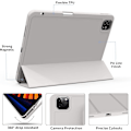 Pikkukuva 5 / 5: Harmaa, suojakotelo iPad Pro 11-tuumaiselle (18/20/21/22), kynäpaikalla, erittäin ohut kolmiosainen Smart Cover, tukee kynää C