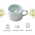 Miniatyrbillede 4 af 5: Keramiske krus til mælk, kaffe, te 3D dyre morgenmadskop,