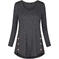 Miniatyrbillede 3 af 5: Dame Button Side Maternity Robe Amning Top XXL Sort