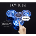 Miniatyrbillede 2 af 5: 2 stk. LED-lys Fidget Spinner - Krystalblå, Lys Fidget Finger