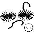 Miniatyrbilde 4 av 5: 4 stk 360 graders roterende skjerfhenger justerbar twirl slipsholder
