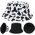 Miniatyrbilde 3 av 5: Vinterhatter for kvinner Faux Fur Bucket Hat Leopard Print Buck