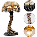 Miniatyrbillede 3 af 5: Skelet Bordlampe Kreativ Skelet Natlys Halloween Industriel Retro Stil Lampe Gyser Soveværelse Dekoration